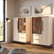 VITRINA BAJA CON 2 PTAS. Y 2 CAJ.