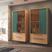 VITRINA BAJA CON 2 PTAS. Y 2 CAJ.