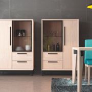 VITRINA BAJA CON 2 PTAS. Y 2 CAJ.