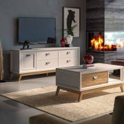 MUEBLE TV CON 1 PTA. Y 4 CAJ.