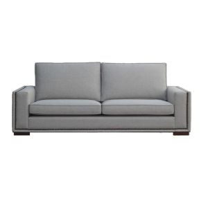 SOFÁ TRES PLAZAS CON TACHUELAS