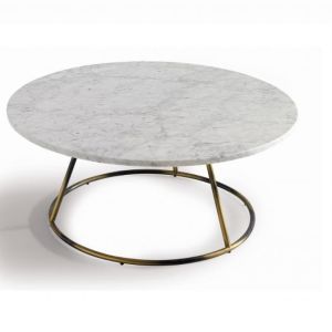 MESA DE CENTRO REDONDA MARMOL