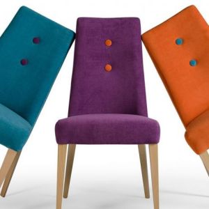 SILLA TAPIZADA DOS BOTONES