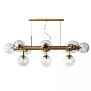 LÁMPARA DE TECHO METAL DORADO 11 LUCES