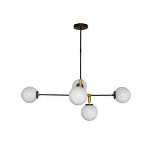 LÁMPARA DE TECHO METAL DORADO NEGRO