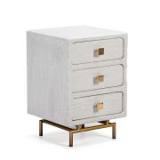 MESITA DE NOCHE NEGRA ORO 2 CAJONES