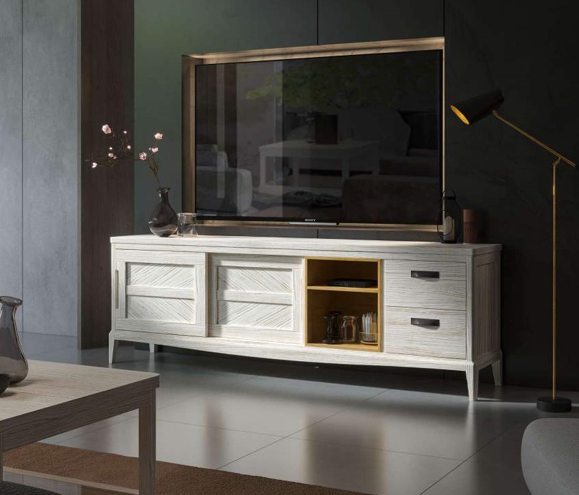 MUEBLE TV 2 PTAS. CORREDERAS + 2 CAJ.