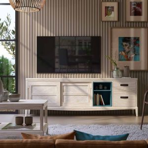 MUEBLE TV 2 PTAS. CORREDERAS + 2 CAJ.