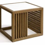 MESA DE CENTRO EN ROBLE Y MARMOL