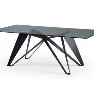 MESA DE COMEDOR RECTANGULAR CRISTAL