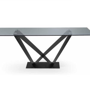 MESA DE COMEDOR RECTANGULAR CRISTAL