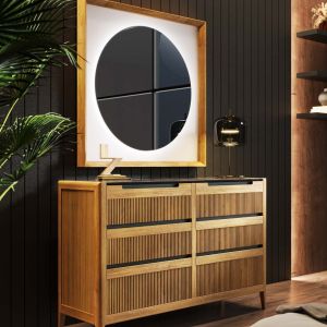 CÓMODA GRANDE CON 6 CAJONES