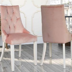 SILLA TAPIZADA CON CAPITONÉ