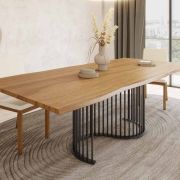 MESA DE COMEDOR PIE CENTRAL