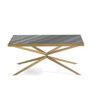 MESA DE CENTRO RECTANGULAR METAL Y MARMOL