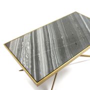 MESA DE CENTRO RECTANGULAR METAL Y MARMOL