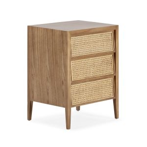 MESITA DE NOCHE CON 3 CAJONES