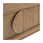 Mueble TV aparador con 6 puertas en madera de roble 200cm.