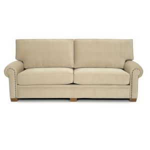 SOFÁ TRES PLAZAS CLÁSICO CON TACHUELAS