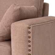 SOFÁ TRES PLAZAS CLÁSICO CON TACHUELAS