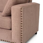 SOFÁ TRES PLAZAS CLÁSICO CON TACHUELAS