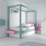 COMPOSICIÓN INFANTIL CAMA DOSEL CON CAJONES