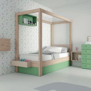COMPOSICIÓN INFANTIL CAMA DOSEL CON CANAPÉ