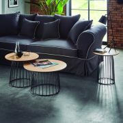 MESA DE CENTRO REDONDA ROBLE