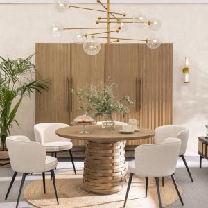 MESA DE COMEDOR REDONDA 130CM.