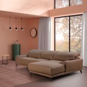 SOFÁ CHAISELONGUE EN PIEL