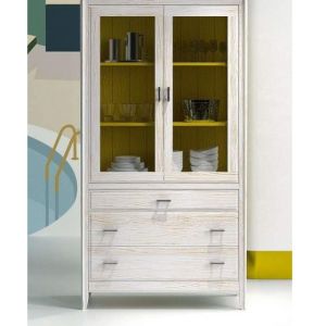 VITRINA ALACENA CON 2 PTAS. Y 3 CAJ.