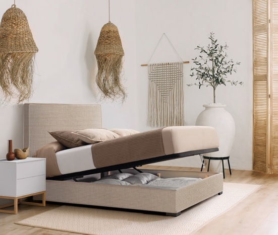 CAMA COMPLETA TAPIZADA