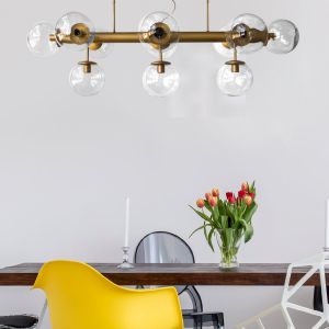 LÁMPARA DE TECHO METAL DORADO 11 LUCES