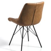 SILLA TAPIZADA POLIPIEL ROMBOS