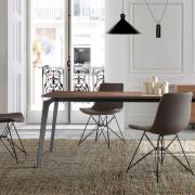 MESA DE COMEDOR RECTANGULAR MADERA Y HIERRO