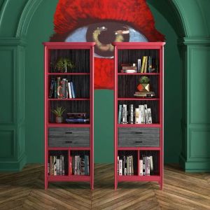 LIBRERÍA CON 2 CAJONES