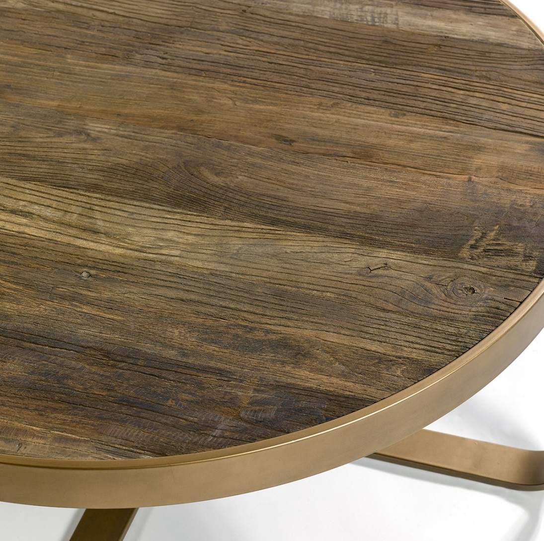 MESA DE CENTRO EN MADERA Y METAL