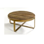 MESA DE CENTRO EN MADERA Y METAL