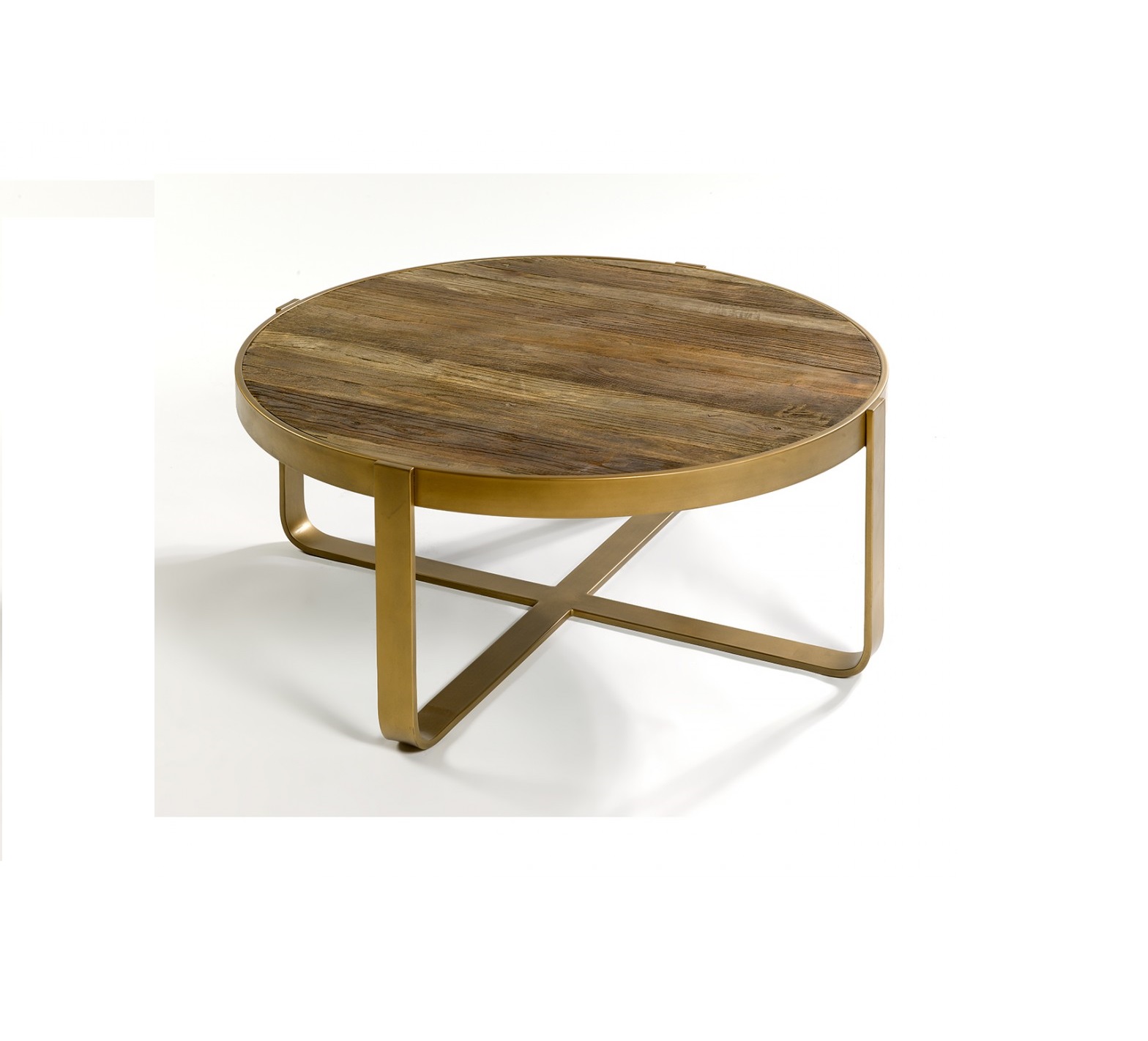MESA DE CENTRO EN MADERA Y METAL