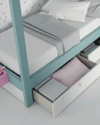 COMPOSICIÓN INFANTIL CAMA DOSEL CON CAJONES