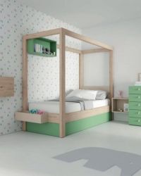 COMPOSICIÓN INFANTIL CAMA DOSEL CON CANAPÉ
