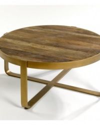 MESA DE CENTRO EN MADERA Y METAL