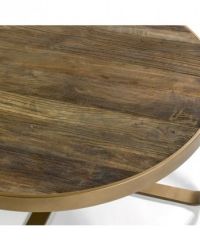 MESA DE CENTRO EN MADERA Y METAL