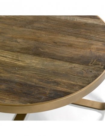 MESA DE CENTRO EN MADERA Y METAL