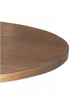 MESA COMEDOR REDONDA ROBLE Y METAL