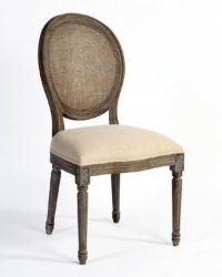 SILLA LUIS XVI TAPIZADA Y REJILLA