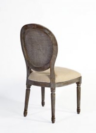 SILLA LUIS XVI TAPIZADA Y REJILLA