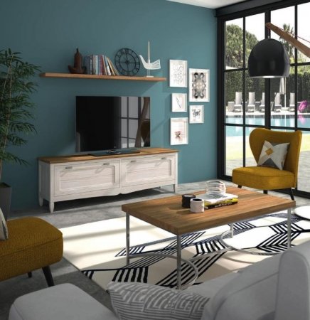 MUEBLE TV 2 PTAS. + 2 CAJ.