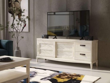 MUEBLE TV 2 PTAS. CORREDERAS + 2 CAJ.