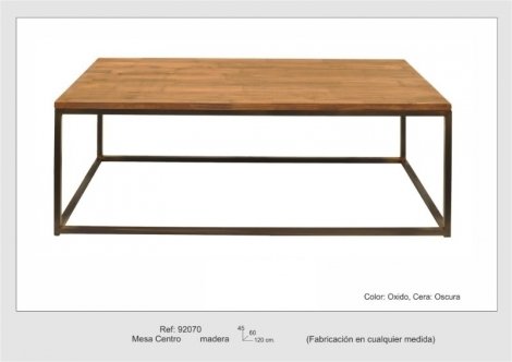 MESA DE CENTRO MADERA